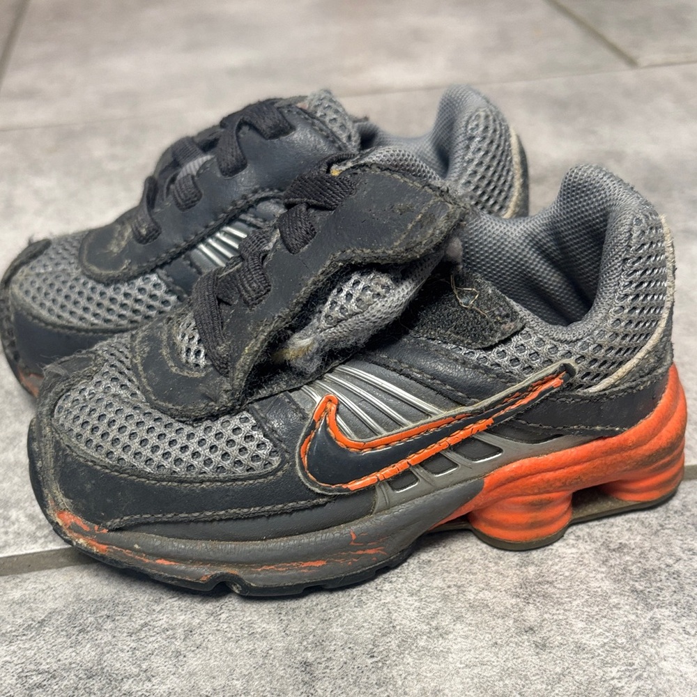 Baby Nike Athletic Sneakers in Gray and Orange